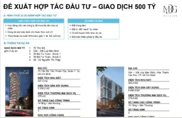 Hồ sơ Đề Xuất Hợp Tác Đầu Tư - 500 Tỷ VNĐ
